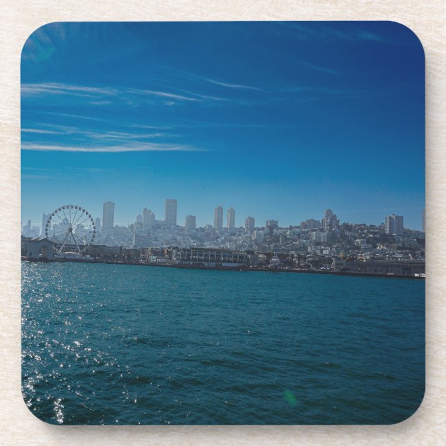 Posavasos Fotografía del paseo marítimo de San Francisco Pie (Frente)
