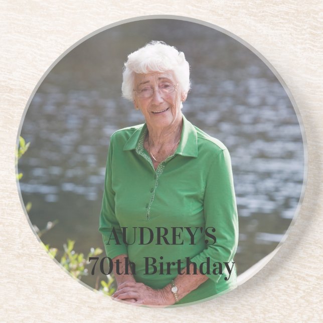 Posavasos Fotografías por 70 años (Frente)