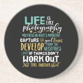 Posavasos Fotógrafo de citas de vida de fotografía inspirado