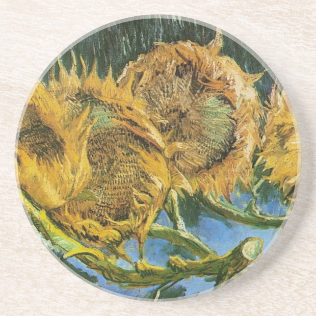 Posavasos Four Cut Sunflowers by Vincent van Gogh (Frente)