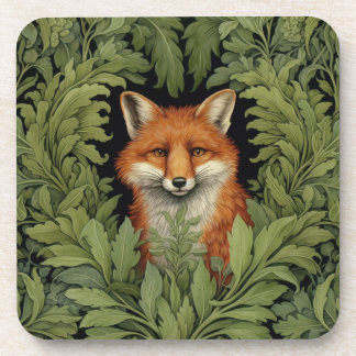 Posavasos Fox de Art Nouveau en el bosque