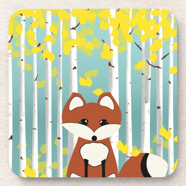 Posavasos Fox en los pájaros caídos (Frente)