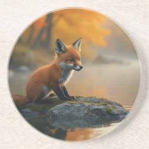Posavasos Fox joven en otoño