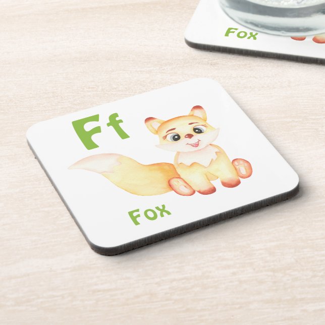 Posavasos Fox personaliza ABC: Letra F - Añadir tu nombre (Lado Izquierdo)