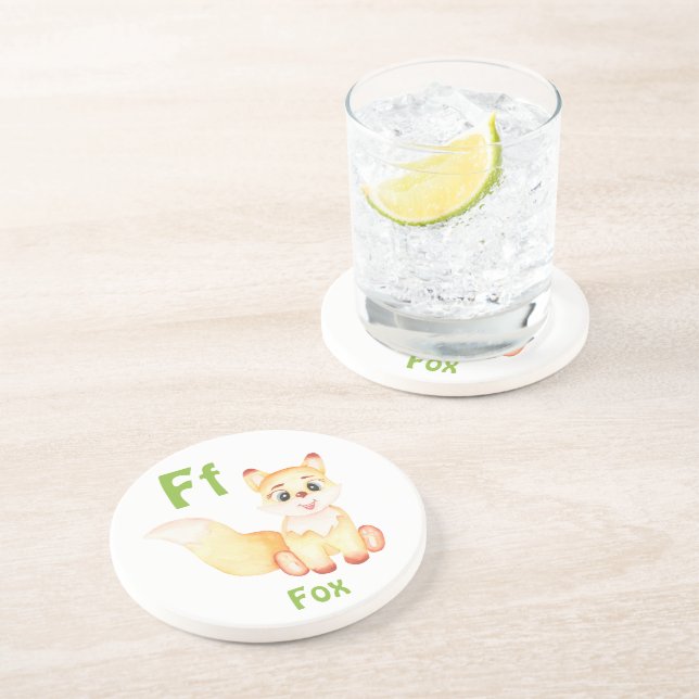 Posavasos Fox personaliza ABC: Letra F - Añadir tu nombre (Lado)