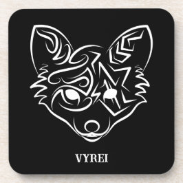 Posavasos Fox tribal negra y blanca