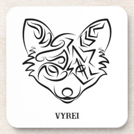 Posavasos Fox tribal negra y blanca