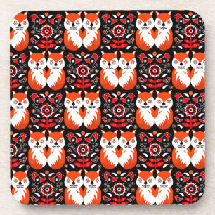 Posavasos Fox Y Nature Arte Folclórico Nórdico