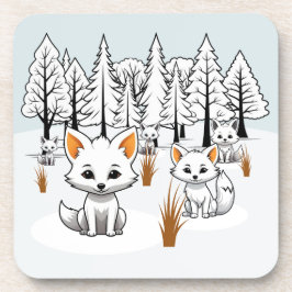 Posavasos Foxes Árticos - Paisaje invernal
