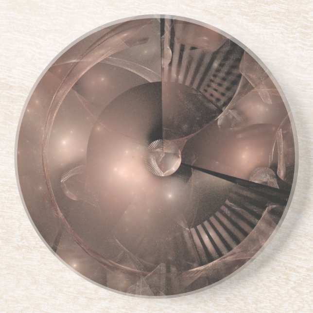 Posavasos Fractal en Brown (Frente)