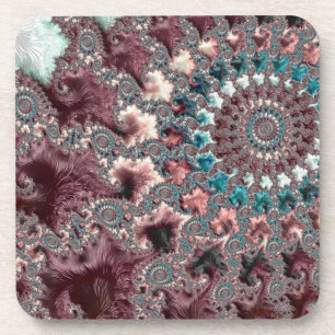 Posavasos Fractal espiral bohemiana ecléctica retro Groovy