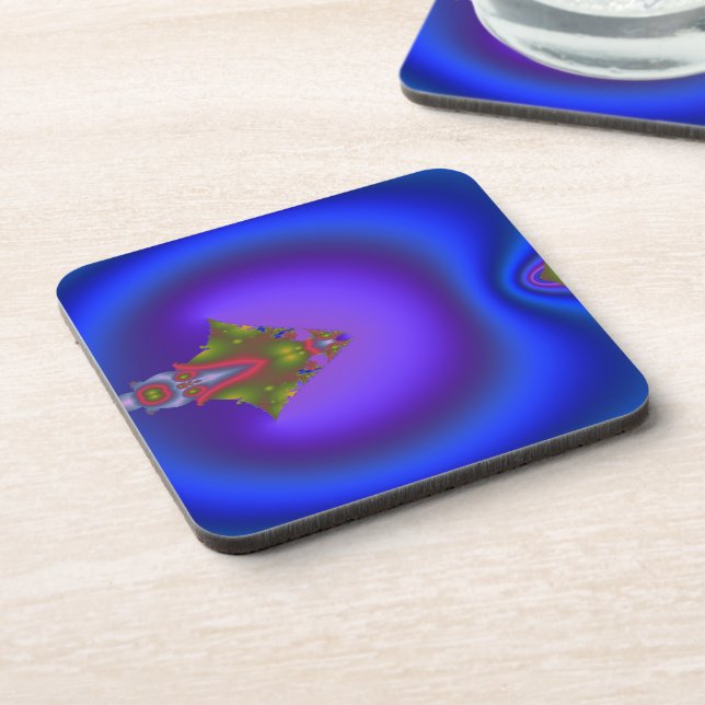 Posavasos Fractal Fluyente Azulada (Lado Izquierdo)