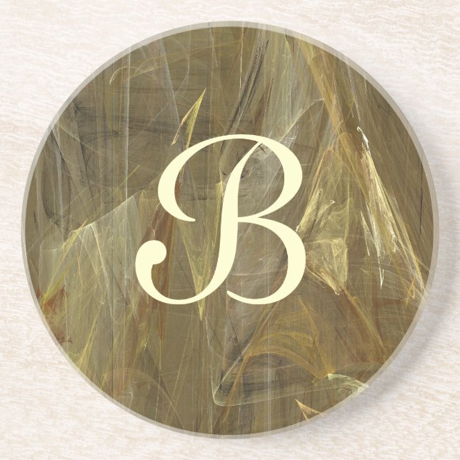 Posavasos Fractal Grunge Series-13—Bolsa dorada—1 de (Frente)