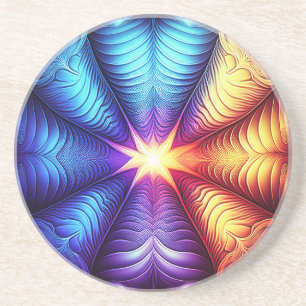 Posavasos Fractal Lyapunov azul morado