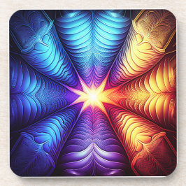 Posavasos Fractal Lyapunov azul morado