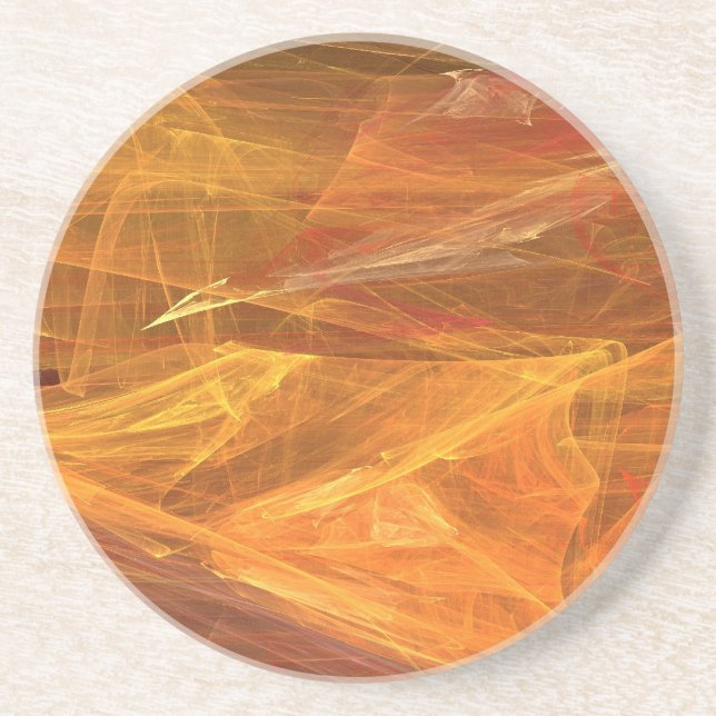 Posavasos Fractal Marble Grunge Series-13: Orng Coaster 1 de (Frente)