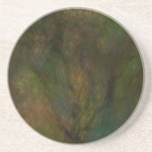Posavasos Fractal Marble Grunge Series-9—Grn coaster-1 de