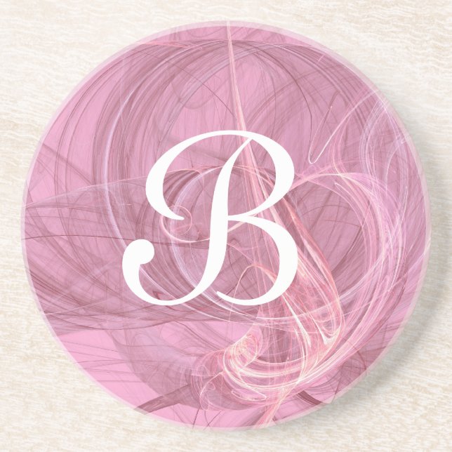 Posavasos Fractal Misc Series-8: escayola rosa: 1 de (Frente)