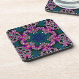Posavasos Fractal Radiance Plastic Coaster