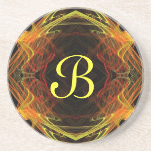 Posavasos Fractal Series-2—Yellow Coaster—1 colores