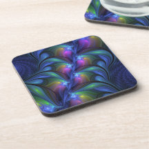 Fractal verde rosa azul luminoso colorido abstract