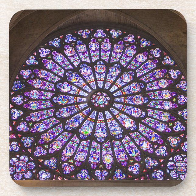 Posavasos Francia, París. Detalle interior de vidrio de colo (Frente)