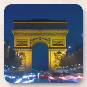 Posavasos Francia, París. El Arco de Triunfo y el