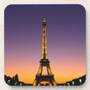 Posavasos Francia, París, Torre Eiffel al atardecer.