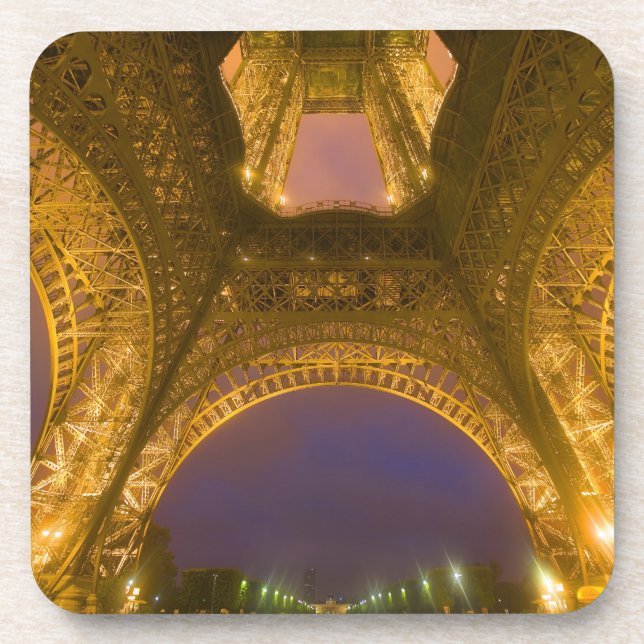 Posavasos Francia, París. Torre Eiffel iluminada a las 2 (Frente)