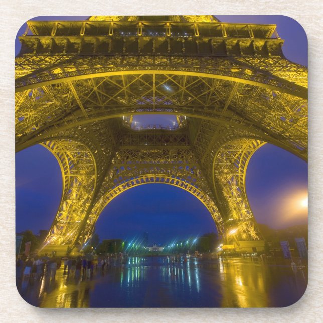 Posavasos Francia, París. Torre Eiffel iluminada en (Frente)