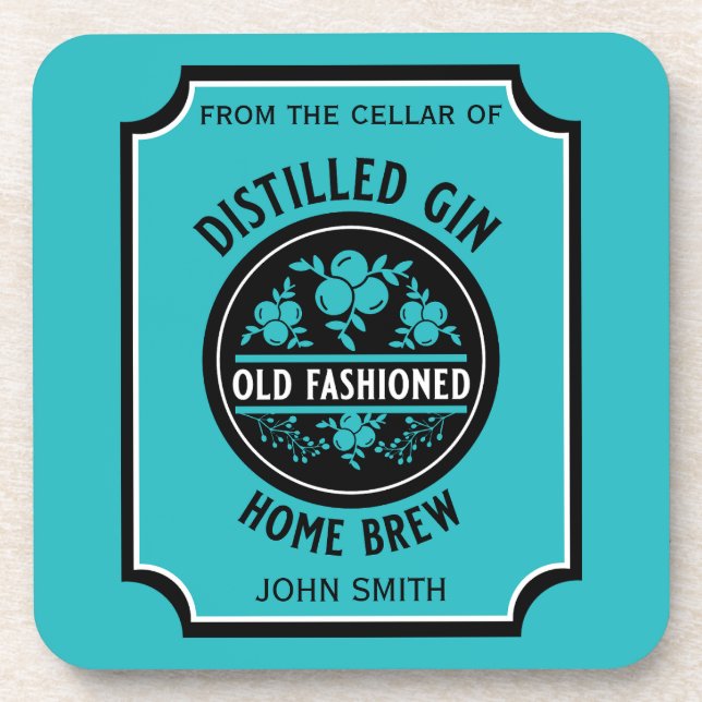 Posavasos Frasco de personalizado Gin (Frente)