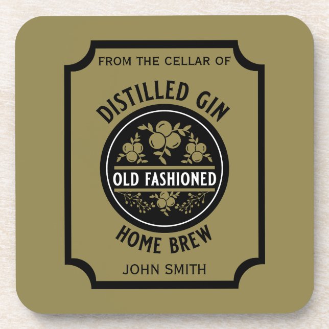 Posavasos Frasco de personalizado Gin (Frente)
