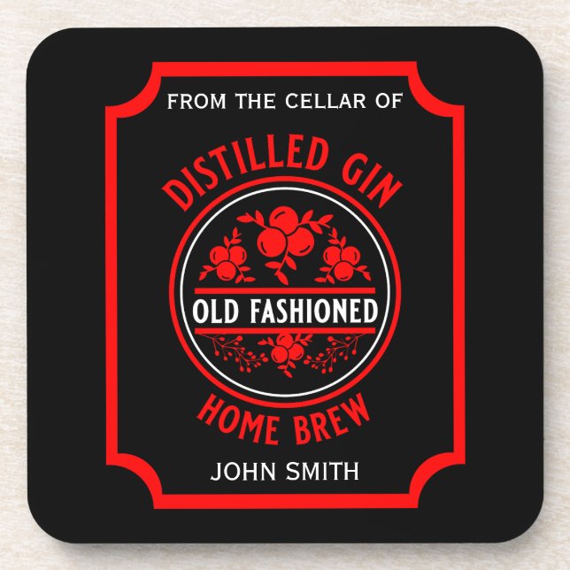 Posavasos Frasco de personalizado Gin (Frente)