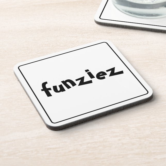 Posavasos Frase de argot "Funziez" (Lado Izquierdo)