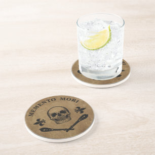 Posavasos Frase Latina - Aprovecha el Día - Cráneo Memento M