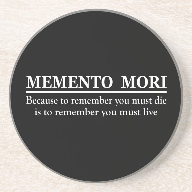 Posavasos Frase Latina - Recuerda que Morirás (Frente)