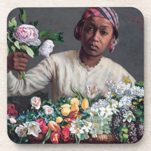 Posavasos Frederic Bazille - Mujer joven con peonías