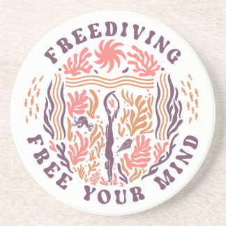 Posavasos Freediving Free Your Mind Ocean Meditation Diver