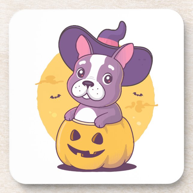 Posavasos Frenchie Halloween (Frente)