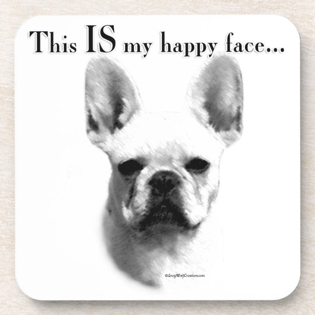 Posavasos Frenchie Happy Face (Frente)