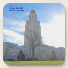 Posavasos Frente plástico del capitolio con el práctico de