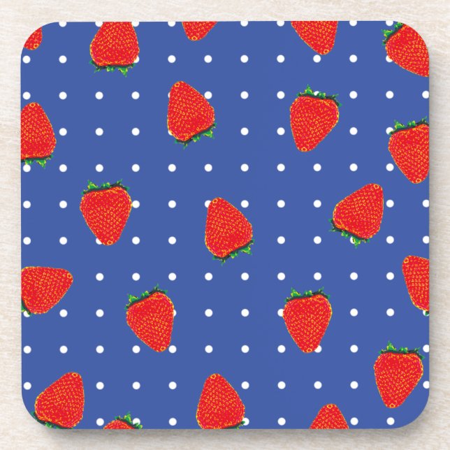 Posavasos fresas con puntos (Frente)
