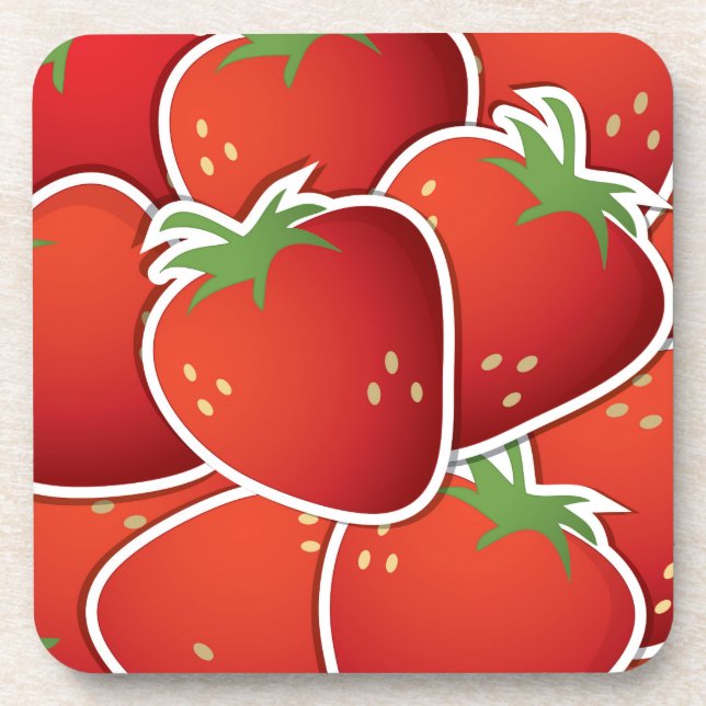 Posavasos Fresas funky (Frente)