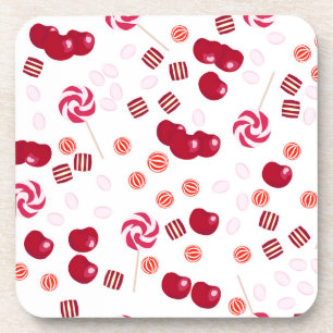 Posavasos Fresas sin foco de fresa de cerezo dulces