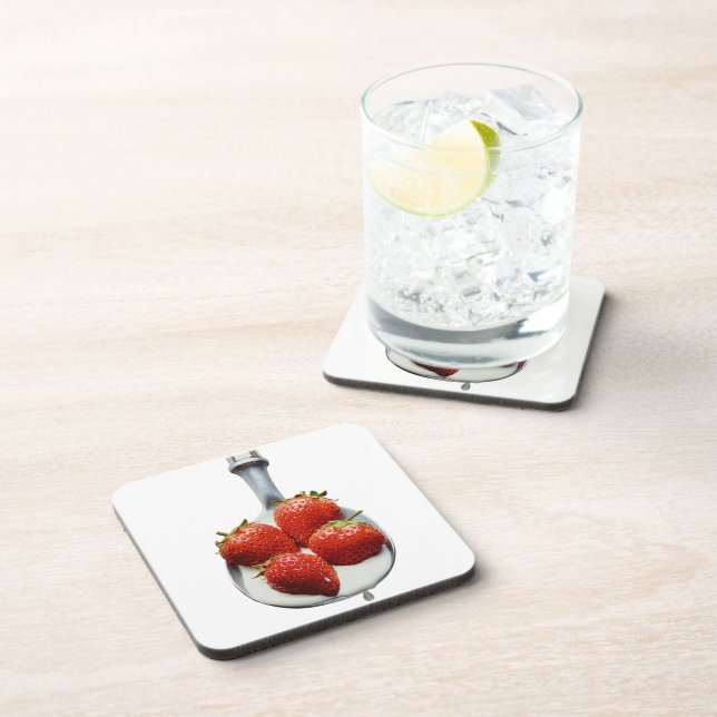 Posavasos Fresas y Crema (Lado Derecho)