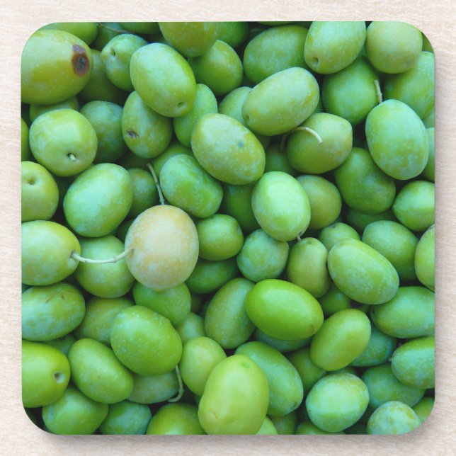 Posavasos Frescas Aceitunas Verdes de Corcho (Frente)