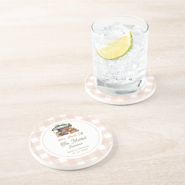 Posavasos Fresco Acaba de Llegar al Mercado de Agricultores  (Lado)