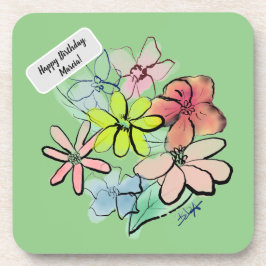 Posavasos Fresco, acuarela Floral Bouquet