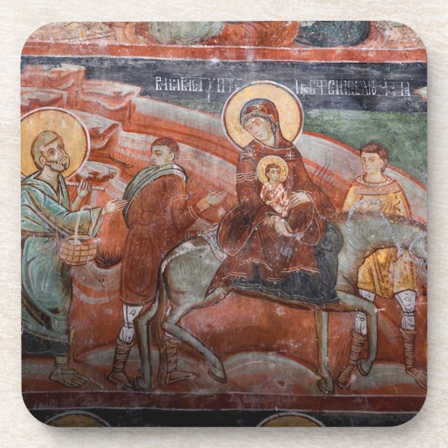 Posavasos Frescos de la Iglesia Serbia del siglo XIV, (Frente)