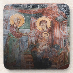Posavasos Frescos de la Iglesia Serbia del siglo XIV, 2